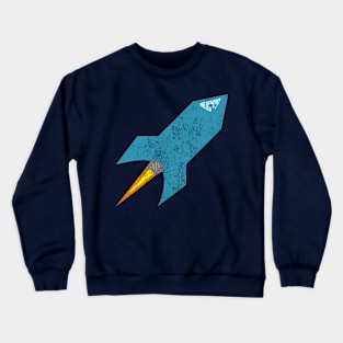 Distressed Retro Rocket Crewneck Sweatshirt